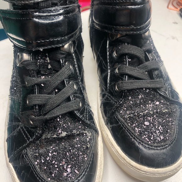 Black Sparkle ALDO Hightop Sneaker - Picture 3 of 3